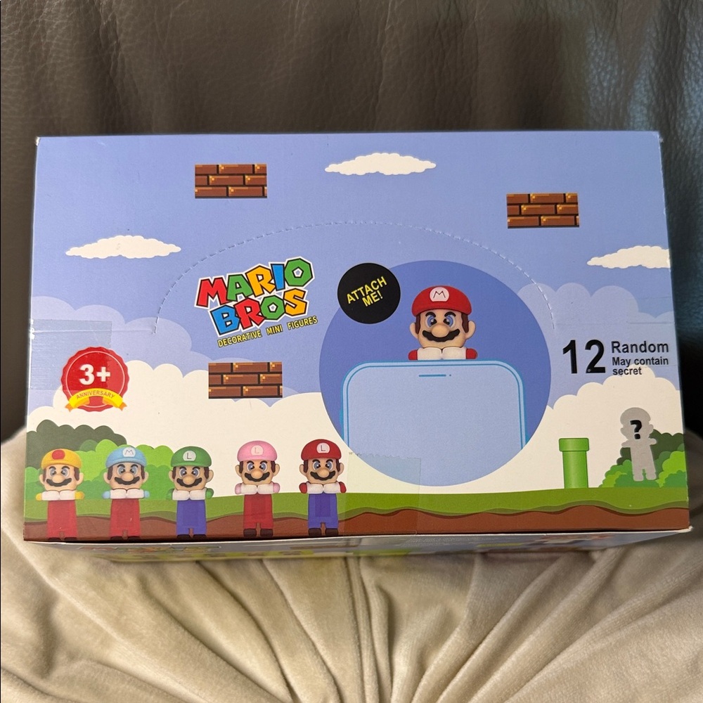 12–Mario Bros Decorative Mini Figures Blind Boxes—Hippers